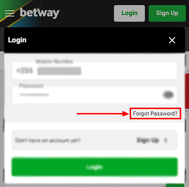 betway password restore