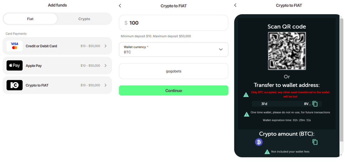 Conversion of cryptocurrency into fiat money