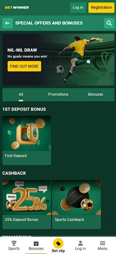 betwinner bonus page