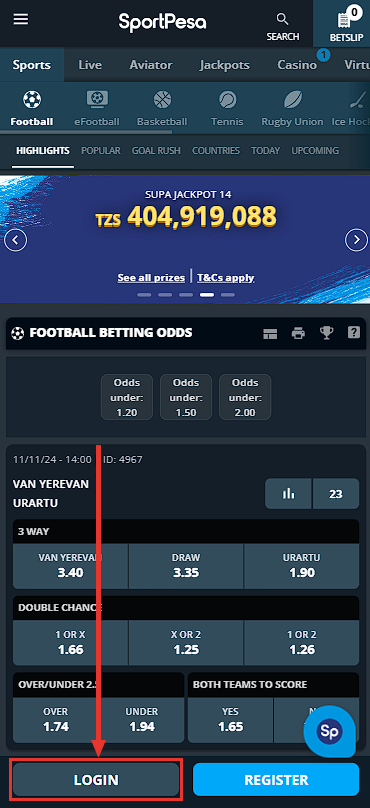 Sportpesa register tz sign in
