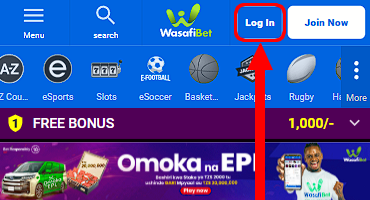 WasafiBet app how to login