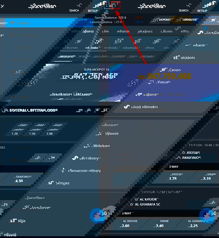 sportpesa mobile site