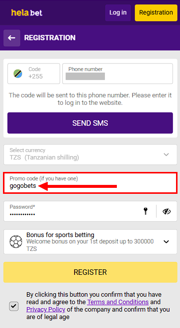 Helabet promo code tz today  