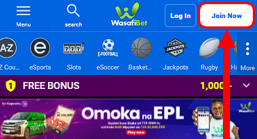 WasafiBet app registration