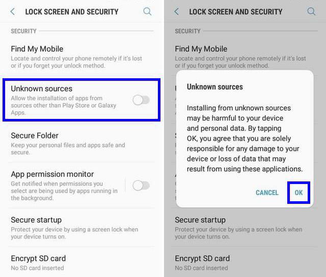 How to change Android settings?