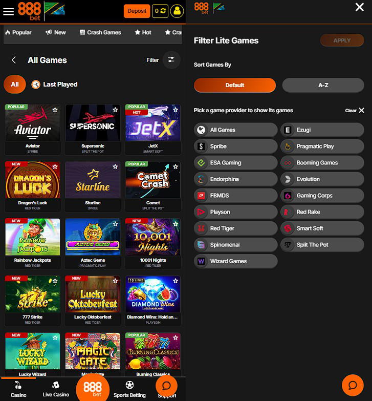 888bet casino games 