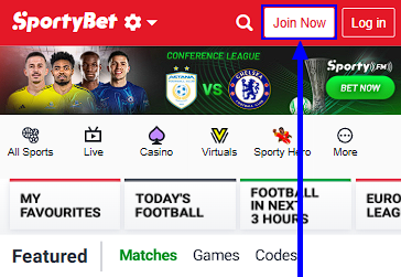 sportybet register