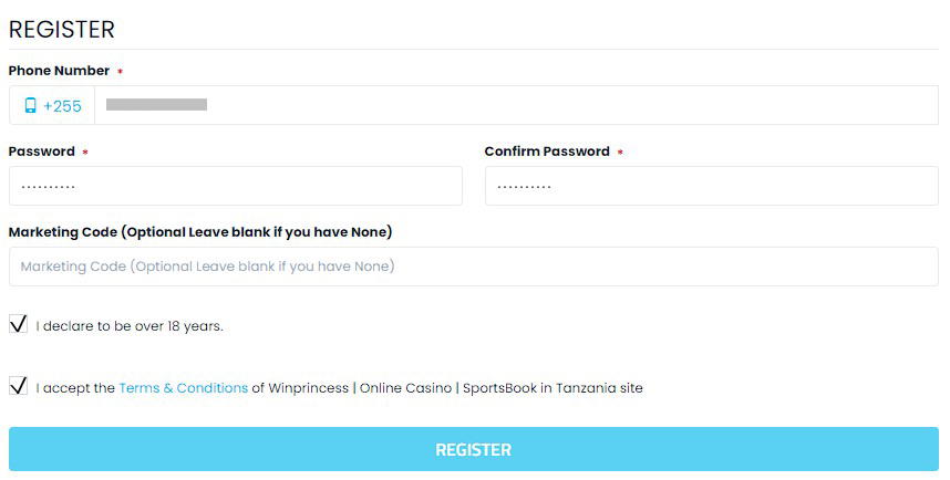 winprincess registration form 