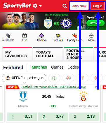 Sportybet tz Login sign up 